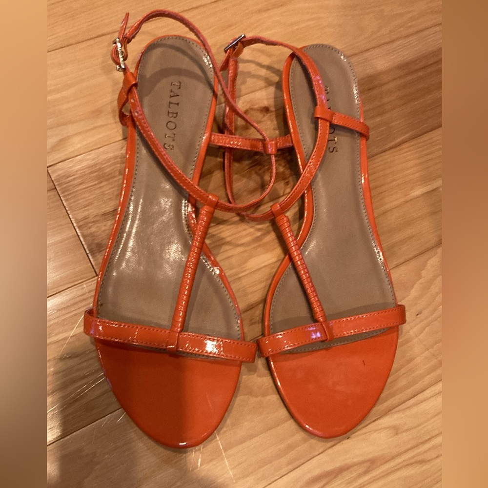 Talbots Orange Flat Sandals
